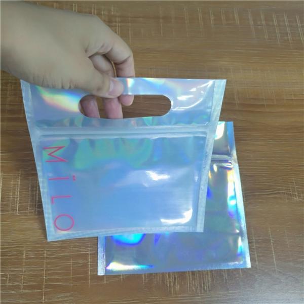 Custom printed colorful zip lock clear plastic bags for cosmetic makeup brush packaging