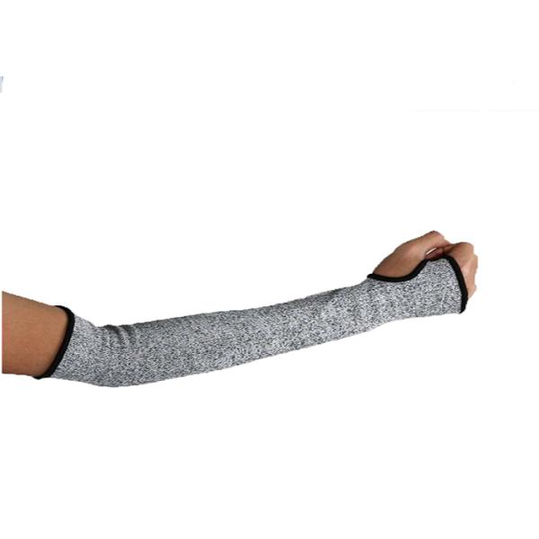 Outdoor Grey Cut Proof Work Gloves Arm Guard Sleeve HPPE Material