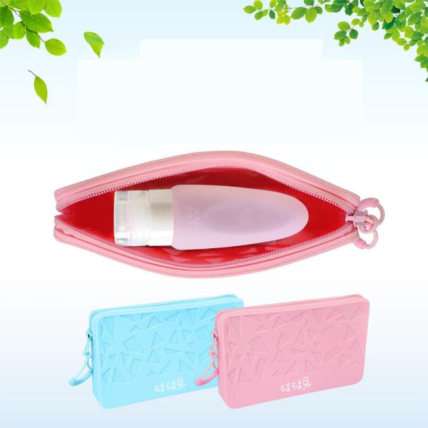 Large Capacity Square Silicone Cosmetic Organiser Travel Portable Storage Bag Waterproof Storage Bag