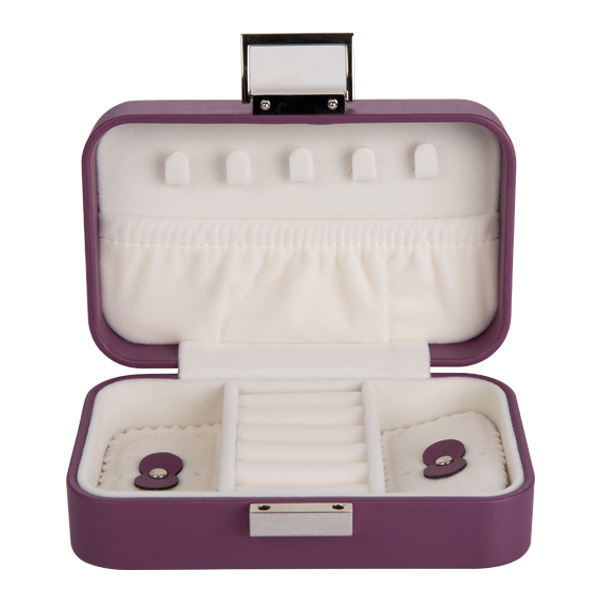 Removable Dividers Small Portable Jewelry Box , Logo Free Personalized Travel Jewelry Case