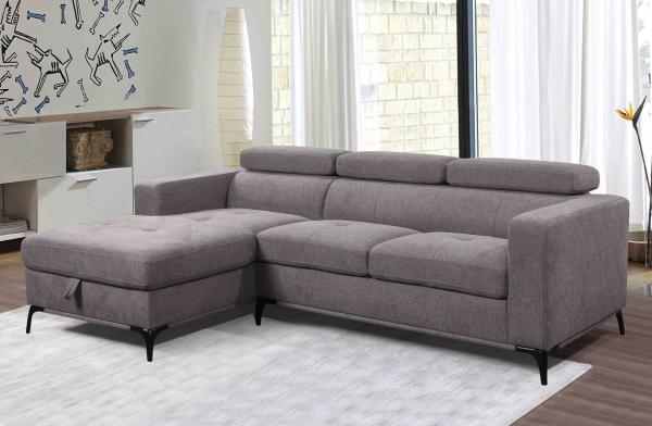 Foldable Breathable Fabric Corner Couches , Wear Resistant Sofa L Shape Fabric