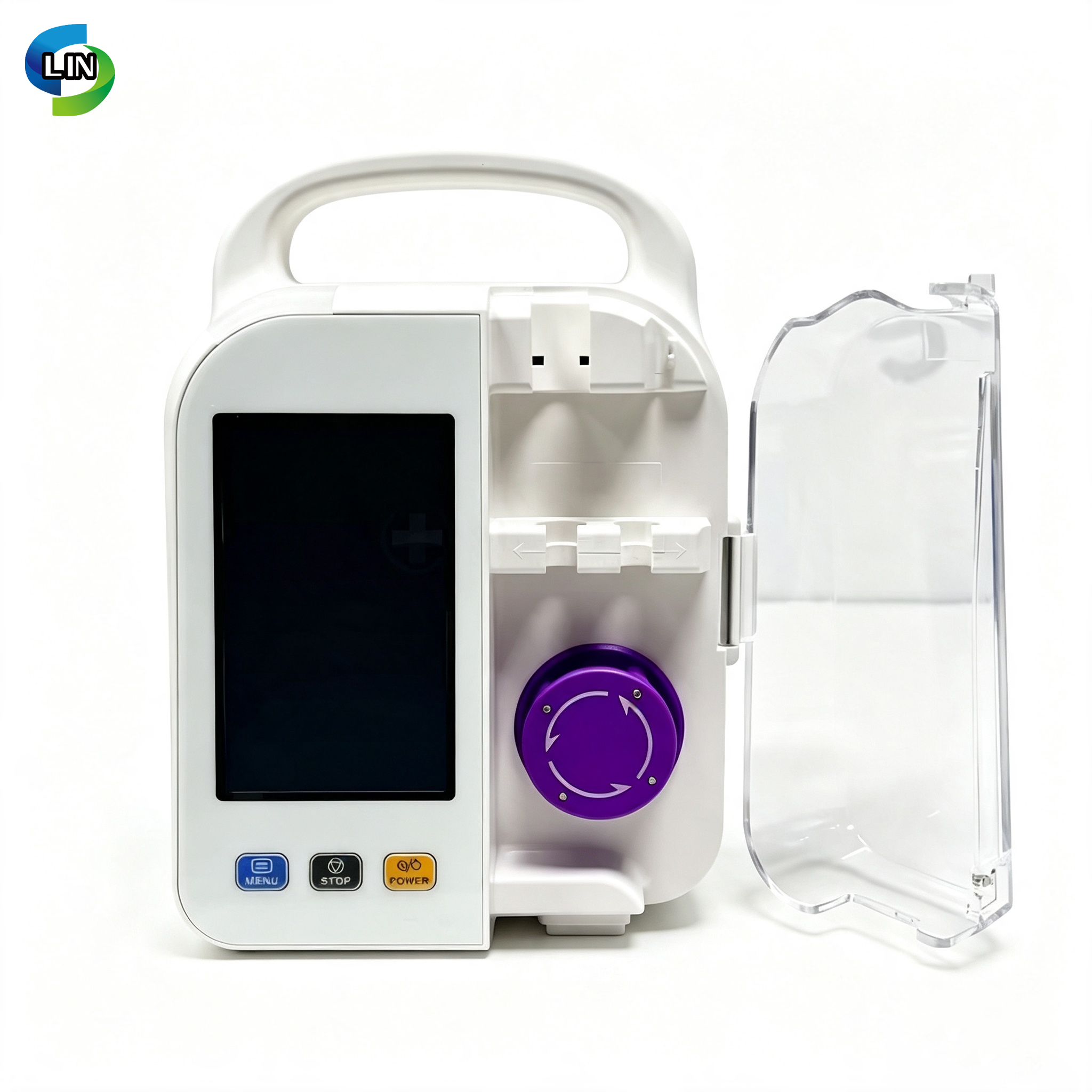 Medical Nutrition Feeding Pump with Curved Peristaltic Mechanism and 1-1800 ml/hour Feeding Rate at 32~50℃ / 90~122℉
