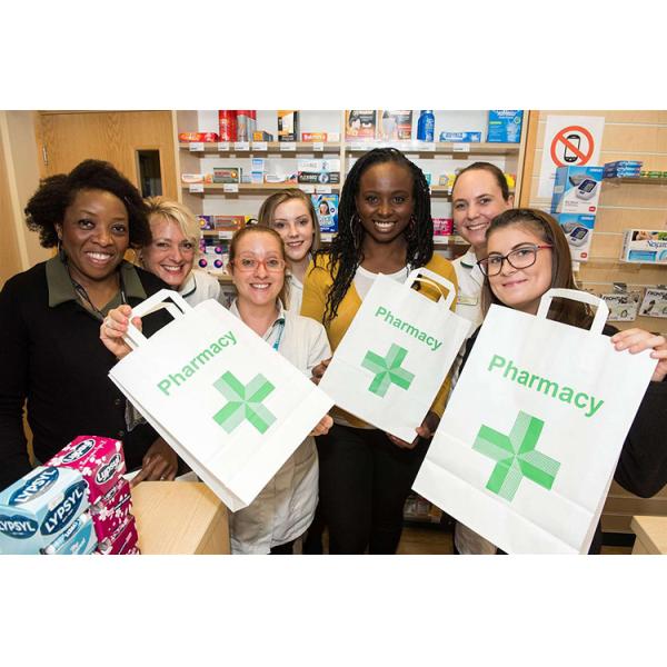 Pharmacy Prescription Brown Kraft SOS Bags Custom Printed