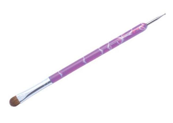 Colorful Double End Acrylic Nail Brush For Nail Art / Nail Painting Brush