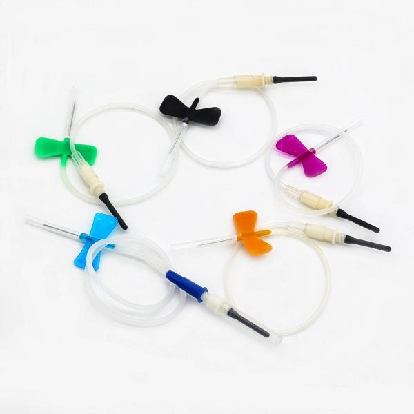 Disposable 23G Butterfly Blood Collection Needle Set with Holder for Clinical and Patient Care