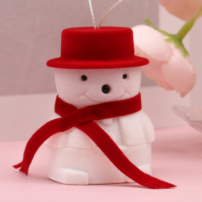 Popular Christmas Small Ring Gift Box Hinged Pendant Packaging Box Fashionable