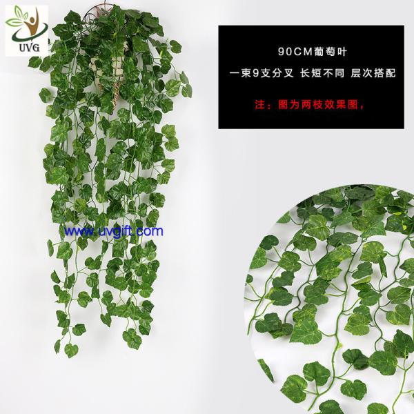 UVG 90cm long artificial grape vines fake ivy with plastic leaf garland for garden ornament BHP01
