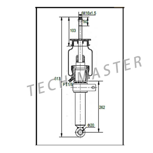 El airbag grita los CF GOMMA 1S285-24 de la amortiguación de aire con resorte de la cabina de China FAW J5 del amortiguador de choque