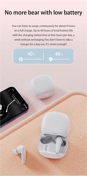 2022 New High Quality TWS Earphone With Dual mic ENC And Low Latency