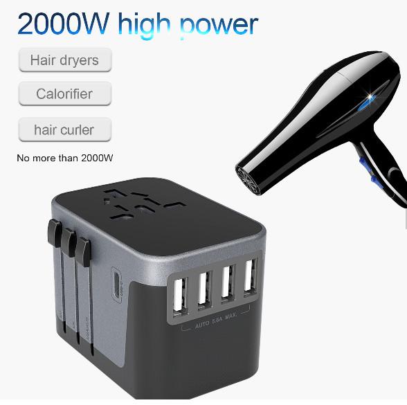 Smart Type C Wall Charger UL CB Certified 4 USB Ports 3.4A 5V  5600mA