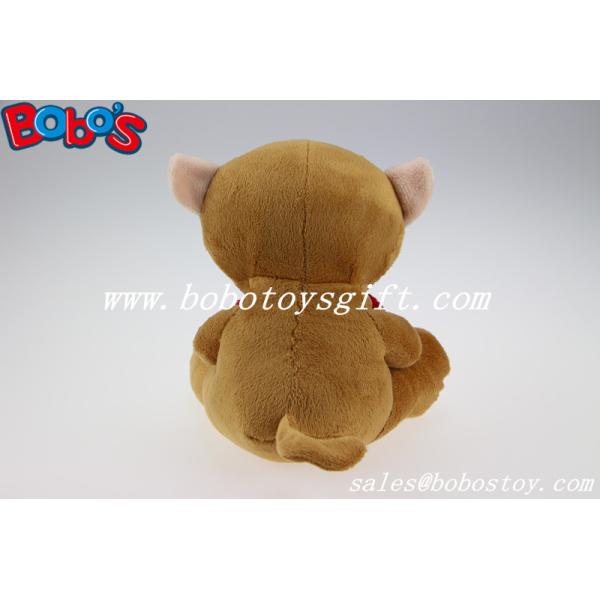 Valentines Day Gifts Big Eyes Toy Series Brown Monkey Animal With Heart Pillow