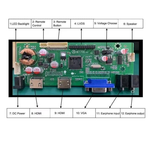                    Kingpins 10.25 Inch Electric Vehicle LCD Display Module with Touchscreen TFT LCD Panel for Automotive             