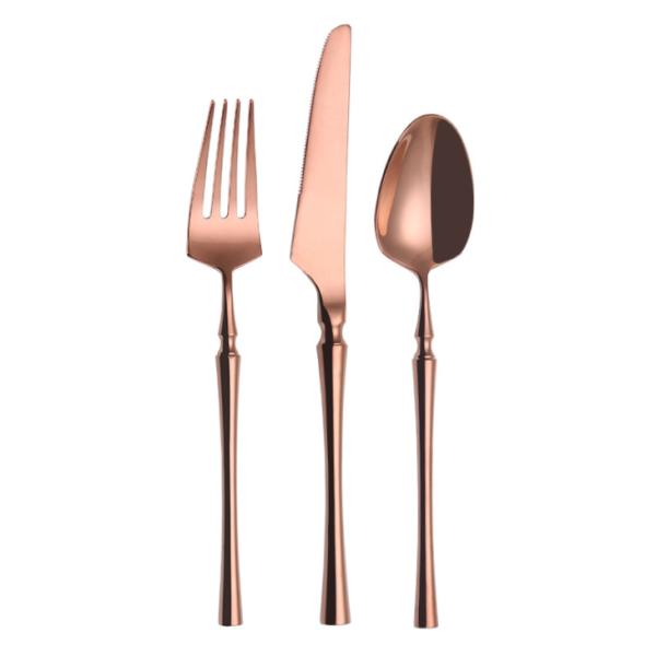 NEWTO NC021 Stainless Steel Cutlery Set Rose Gold Mirror Polish  Le posate  Talheres