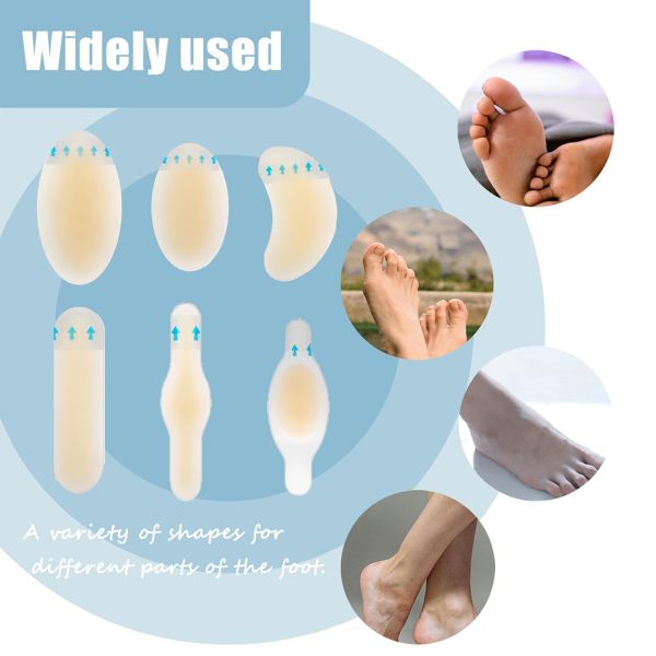Medical Hydrocolloid Dressing Invisible Patches 1.7x6.1cm For Fingers Toes Heels