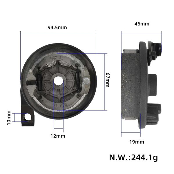 ABS Material Front Wheel Side Cover Drum Brake Cover for Xiaomi 5Plus Electric Scooter Accessories