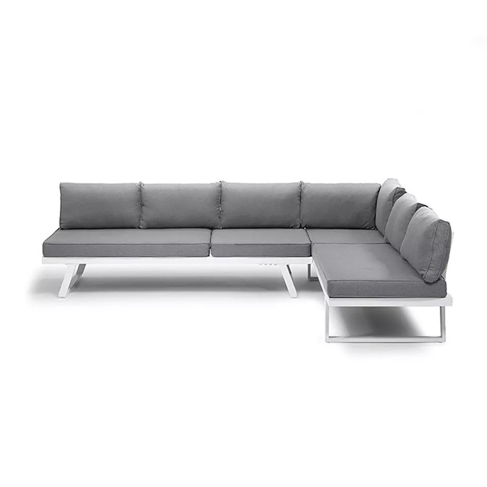 Garden Set AJUNION Aluminum Frame Outdoor Furniture Lounge Set Modular Sectional Sofa