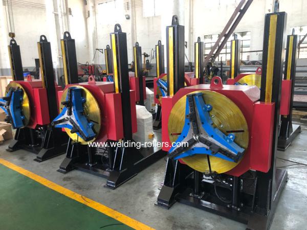 Hydraulic Lifting Pipe Turning Welding Positioner 3000KG With 3 Jaws Chuck