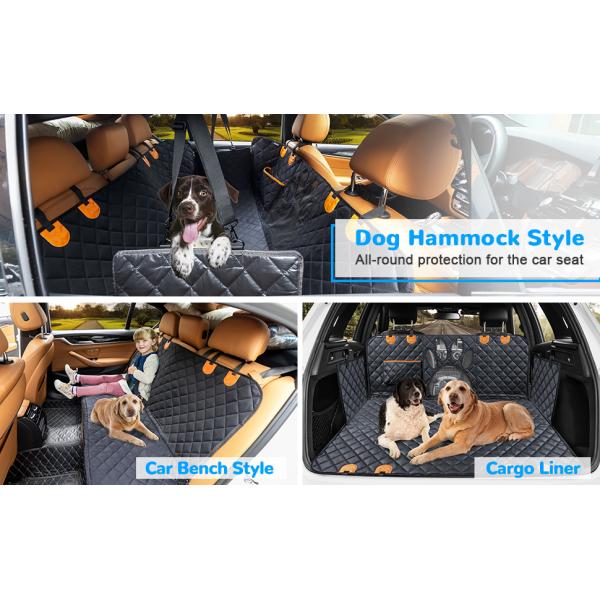 Voyage pour animaux de compagnie Hamac imperméable Pour voitures Tapis de ceinture Protecteur pour chiens Couverture de siège arrière pour voitures Pour animaux de compagnie de grande taille