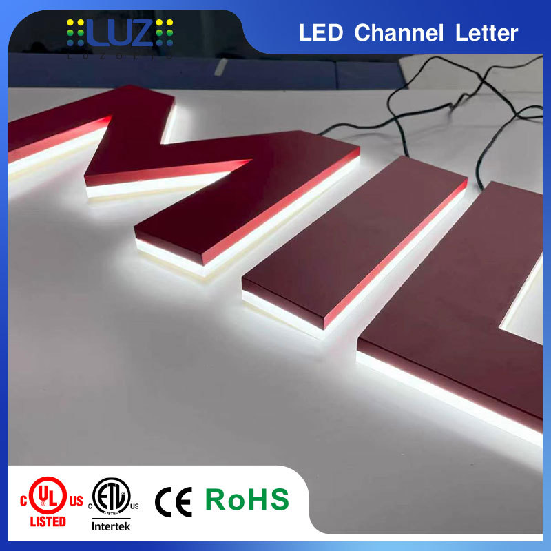 Solid Face Edge-Lit Acrylic 3D LED Letters for Outdoor & Indoor Storefront Signs