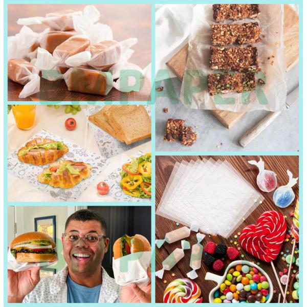 30g Food Grade Wax Coated Paper For Candy Wrap Non - Stick 30 x 30cm Oilproof