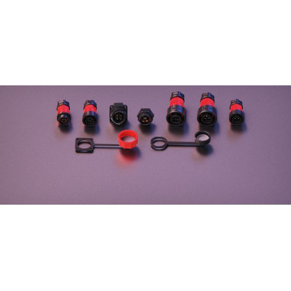 YM-20 3 Pin Plastic Waterproof Power Connector IP68 20A 500V M20 Circular Industrial Plug Socket Solder Type