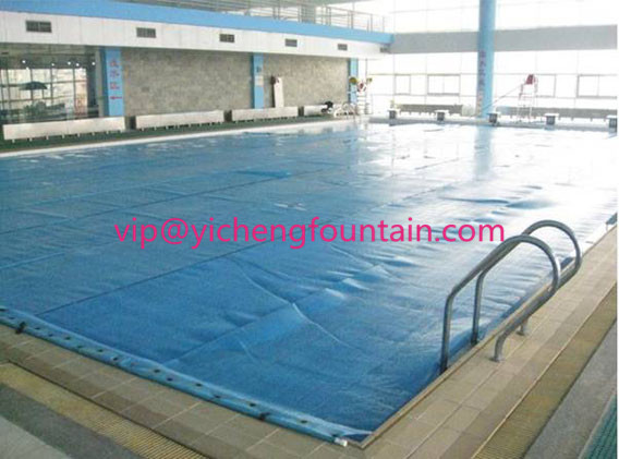 PE Material Swimming Pool Control System Inflatable Bubble Solar Cover 300 Mic - 500 Mic Blue Color