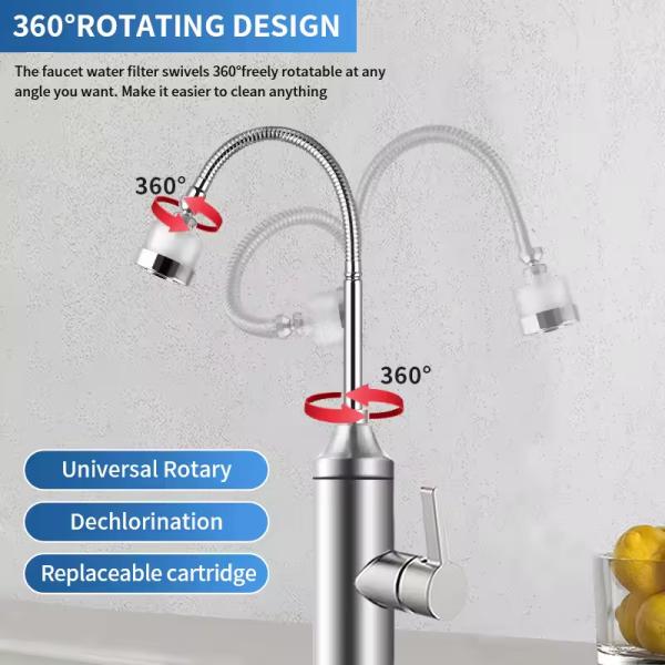 360 Degree Rotating Sense Faucets for Kitchen and Bathroom Sink Single Hole Installation