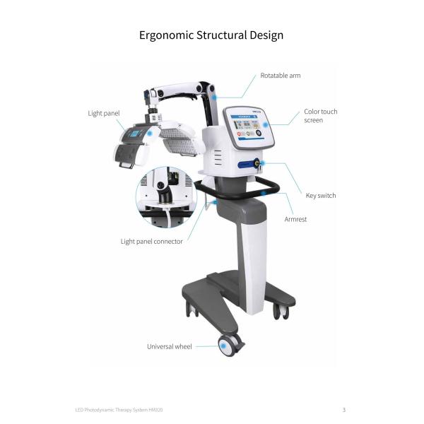 Máquina de terapia de luz LED PDT facial Rejuvenecimiento de la piel y equipo de fototerapia para acné