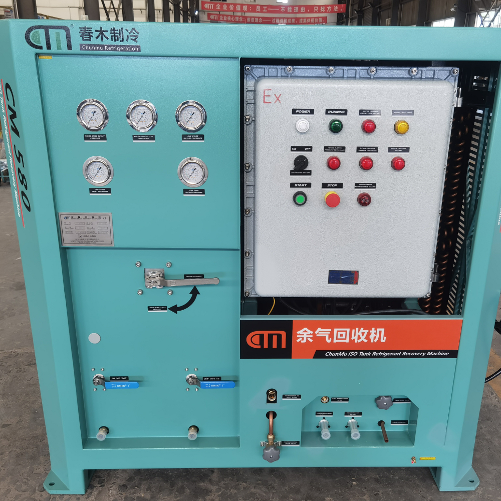 25HP Refrigerant Recovery Machine with ≤9000kg/h Liquid Push & Pull Recovery Rate
