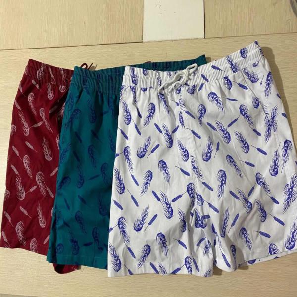 100% Cotton Mens Printed Cotton Shorts Floral Cotton Shorts