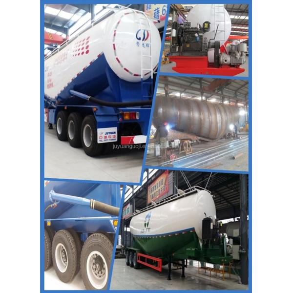 2/3/4 Оси 30-60cbm воздушный компрессор грузоподъемник Сило порошкообразный грузоподъемник Цементный бак Полуприцеп