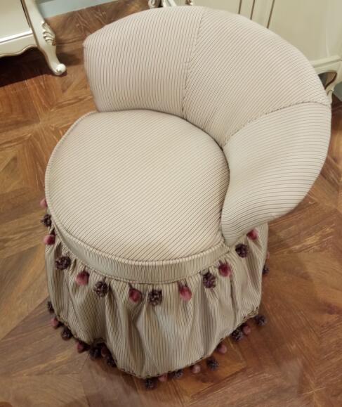Simple Luxurious Dressing Table Stool / Small Bedroom Chairs Bookroom Type