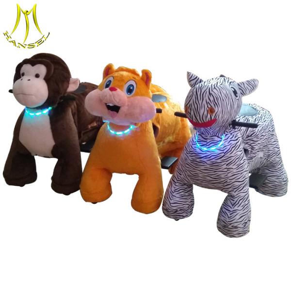 Hansel wholesale moving toy car animal ride plush electrical animal toy car