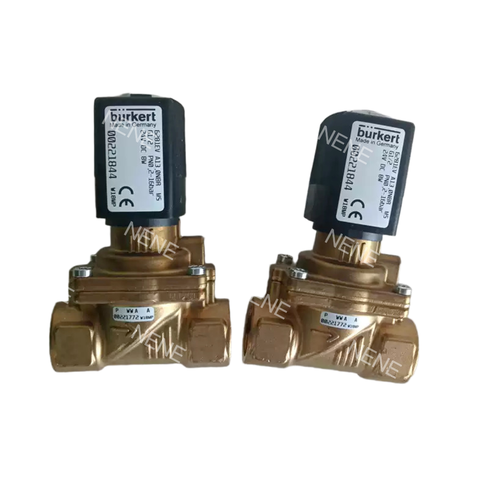 00322500 6281 Solenoid Operated Valve 2/2 Normally Closed 10.0 Flow Hole NBR Sealed Brass Valve Body AC24V