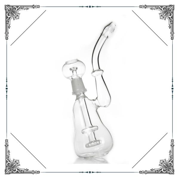 Oil Rigs Percolator Bubbler Pipe Clear Color With 2 Inches Base Diameter