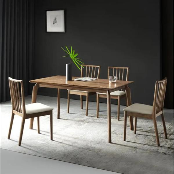 Diseño contemporáneo silla de comedor tapizada de espalda alta hecha de madera de ceniza para restaurante y hotel