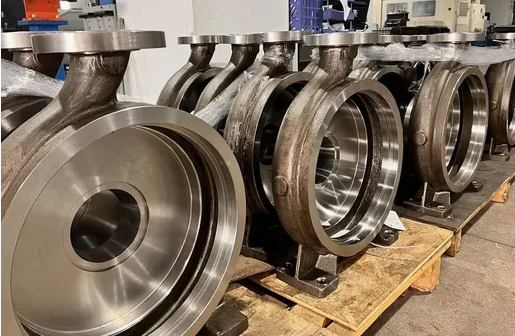 Heavy Steel Castings Fabrication Big Pump Body Casting WC6 WC9 Material For Pump