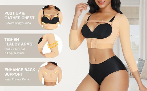 HEXIN High Compression Women's Slimming Shapewear Bra with Adjustable Chest Support