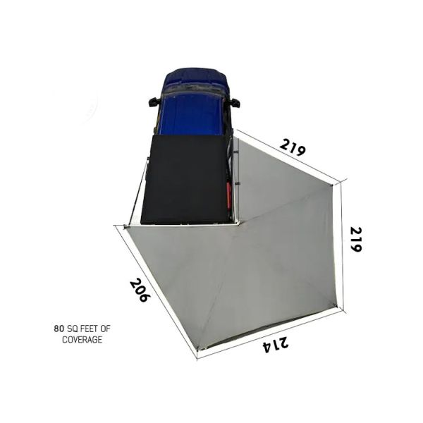 Camping Oversized Sunshade  Rain Proof Oxford Cloth  Fully Automatic Pole Fan Shaped Car Side Tent