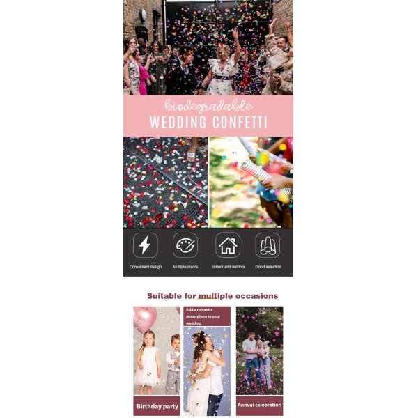 2 - 3M Shooting Spring Plastic Compressed Air Mini Streamer Party Popper Party Confetti Cannon for Party Decorations