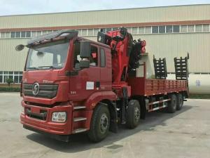 Euro II Crane Cargo Truck SHACMAN H3000 Construction Crane Truck 8x4 340hp