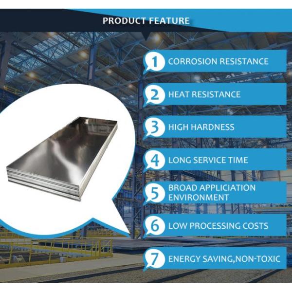 SUS304 Stainless Steel Flat Plate 2B Surface 4'×8' With Hot Rolled