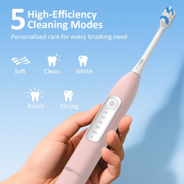 Electric Toothbrush Adult Automatic Power IPX7 Waterproof SONIC Bristle Toothbrush With Powerful Motor