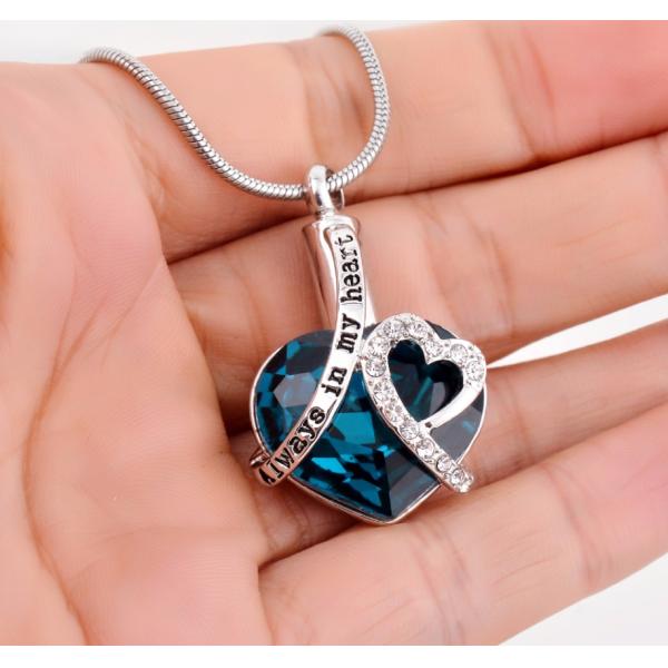 Stainless Steel Heart Locket Screw Necklace for Memorial Ashes Keepsake Pendant