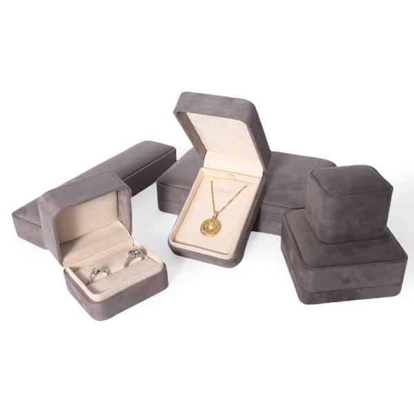 Premium Gray Jewellery Packaging Box Custom Hign End Big Jewelry Set Necklace Bracelet Earrings Ring Packaging
