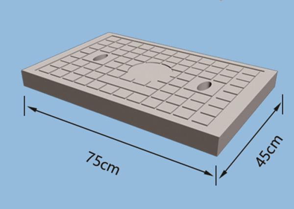 Cement Cover Block Mould 75 * 45cm , Plastic Square Concrete Slab Moulds