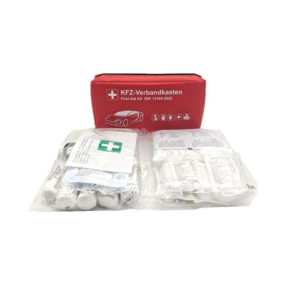 DIN13164-2022 Compliant Vehicle First Aid Kit with 3 Years Warranty and CE/ISO13485/MDR Certification