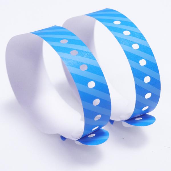 Banda de identificação do paciente do Hospital Azul, Material de vinil Pulseira de hospital imprimível