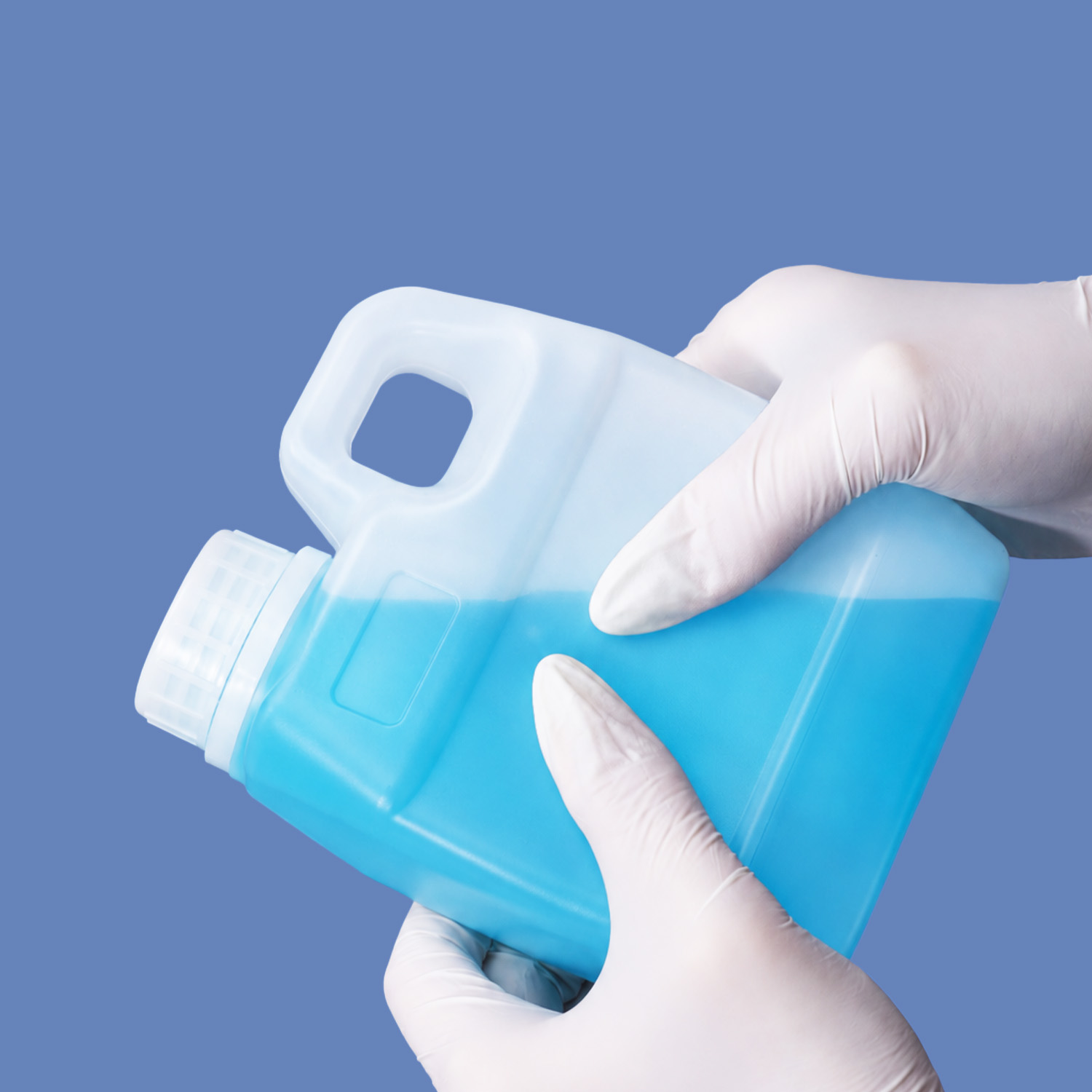 0.5L HDPE Plastic Jerry Can for Oil Water Wine Packaging White Translucent Plastic F-Style Jug