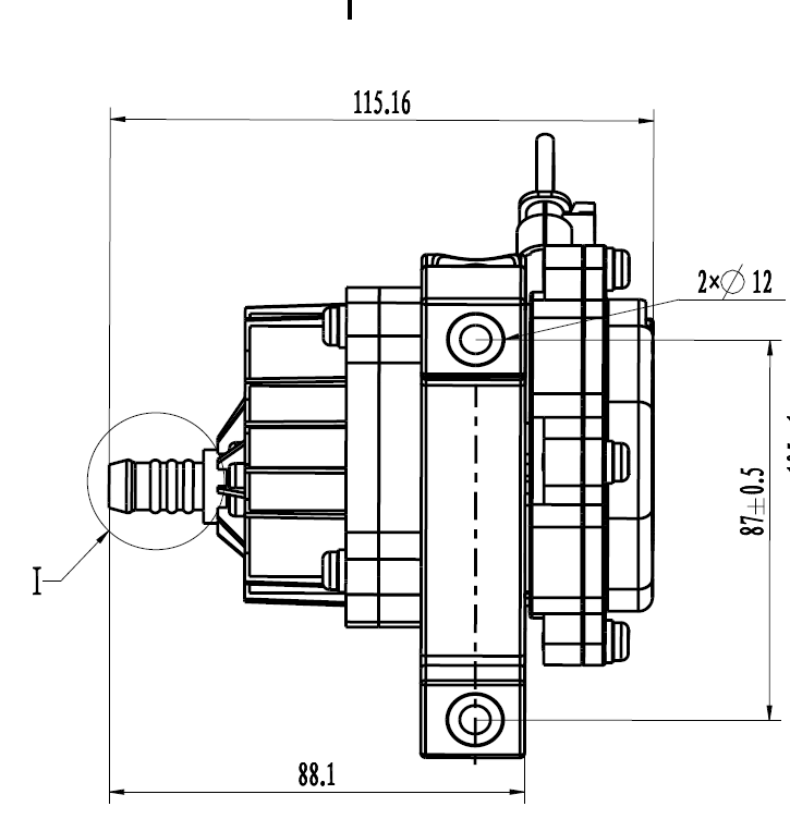 60 Watts Liquid Cooled Supercharging Station Coolant Circulation Pump 6 Bar 24V